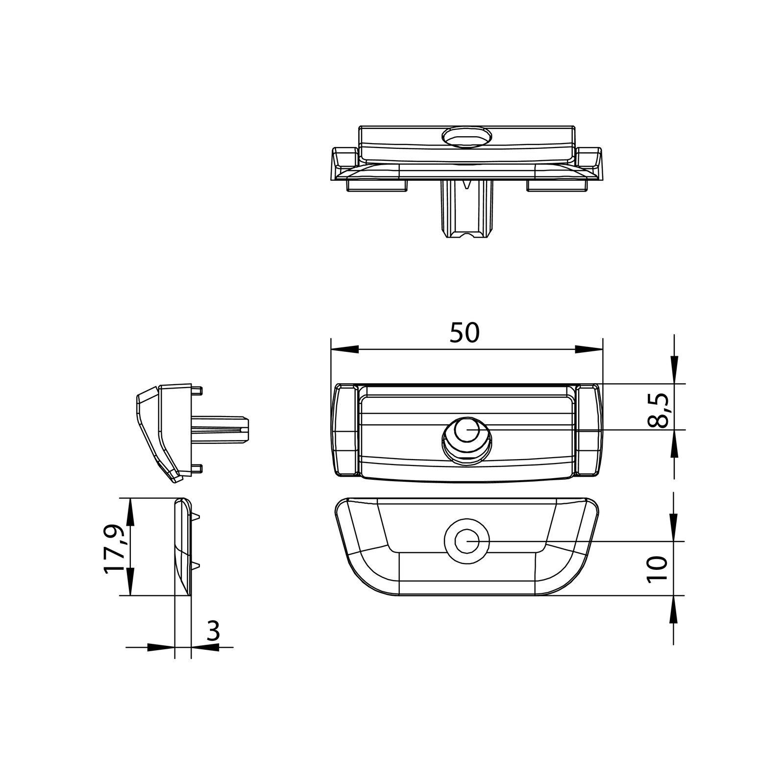 Winkhaus Flügelheber FH.H inkl. Rahmenteil