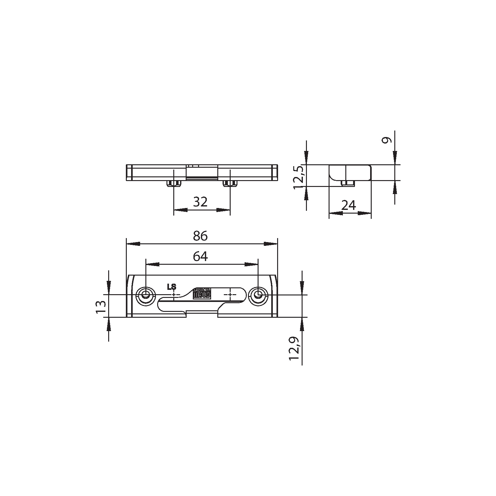Winkhaus Sicherheitsschließblech SBS.H.PAB.13-24.Z8.LS