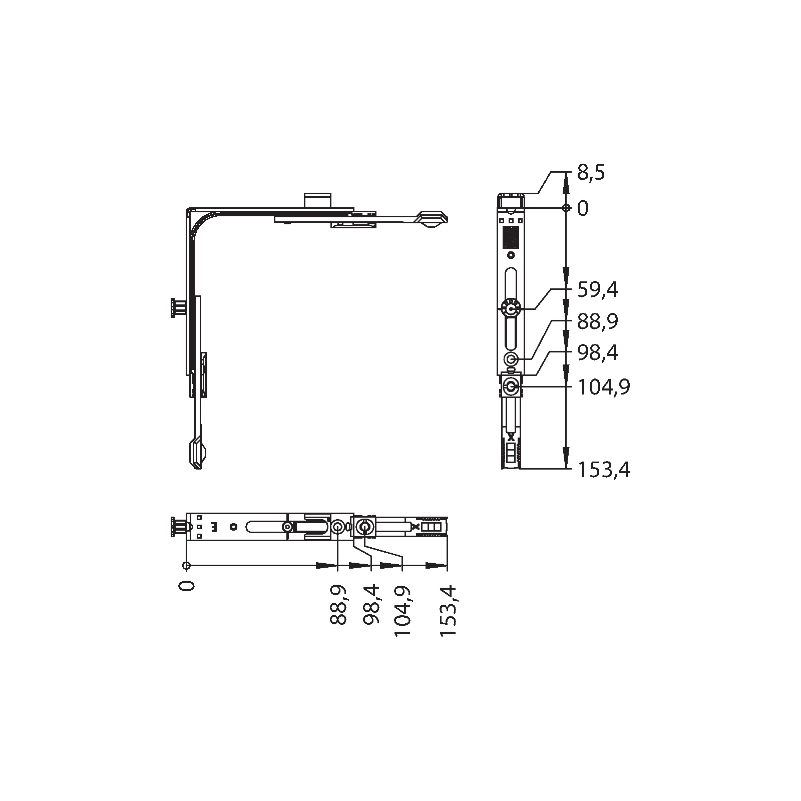 Winkhaus Eckumlenkung E1.SBS.U.F.LK.GR