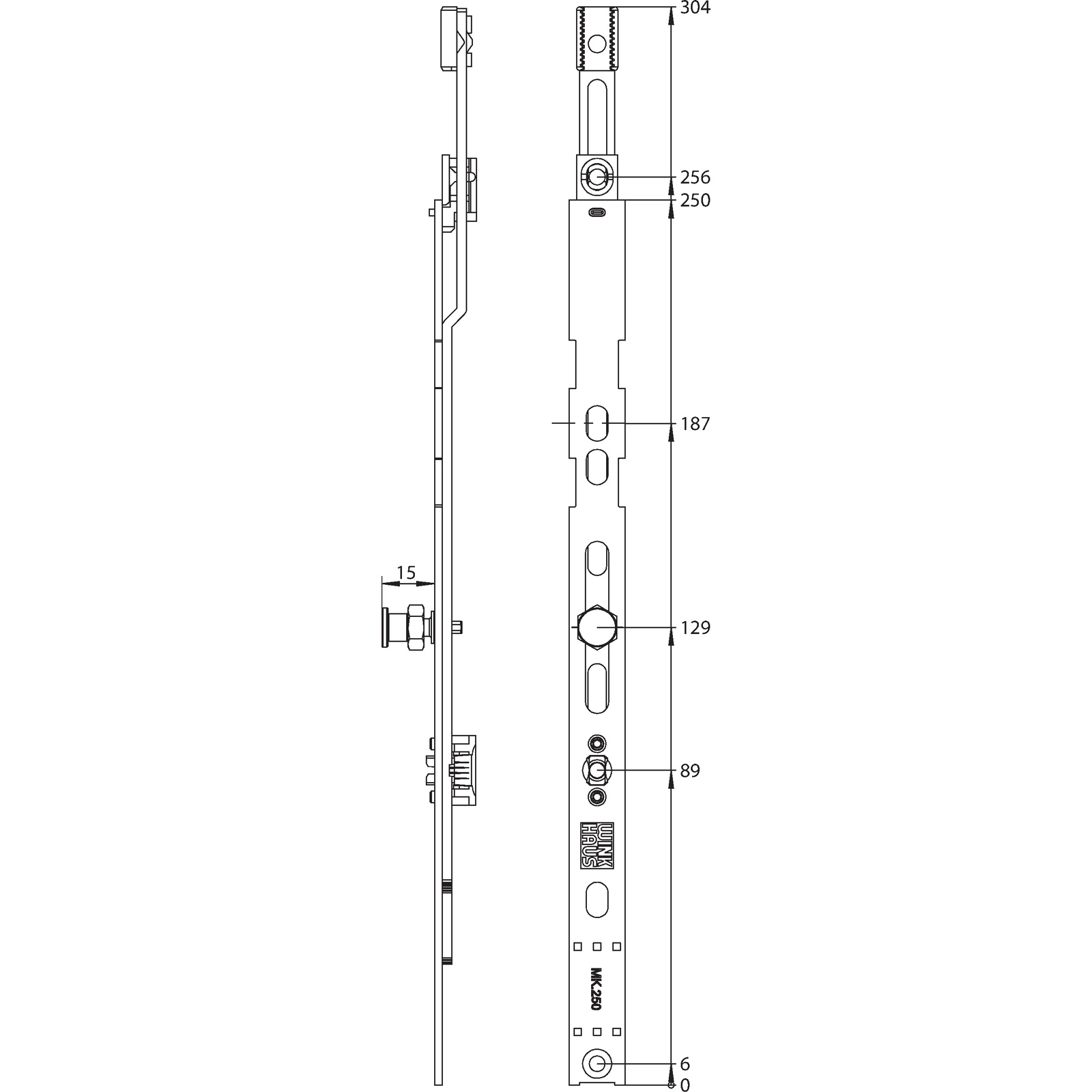 Winkhaus Mittenverriegelung MK.250-1.BS16-HV.LK.GR