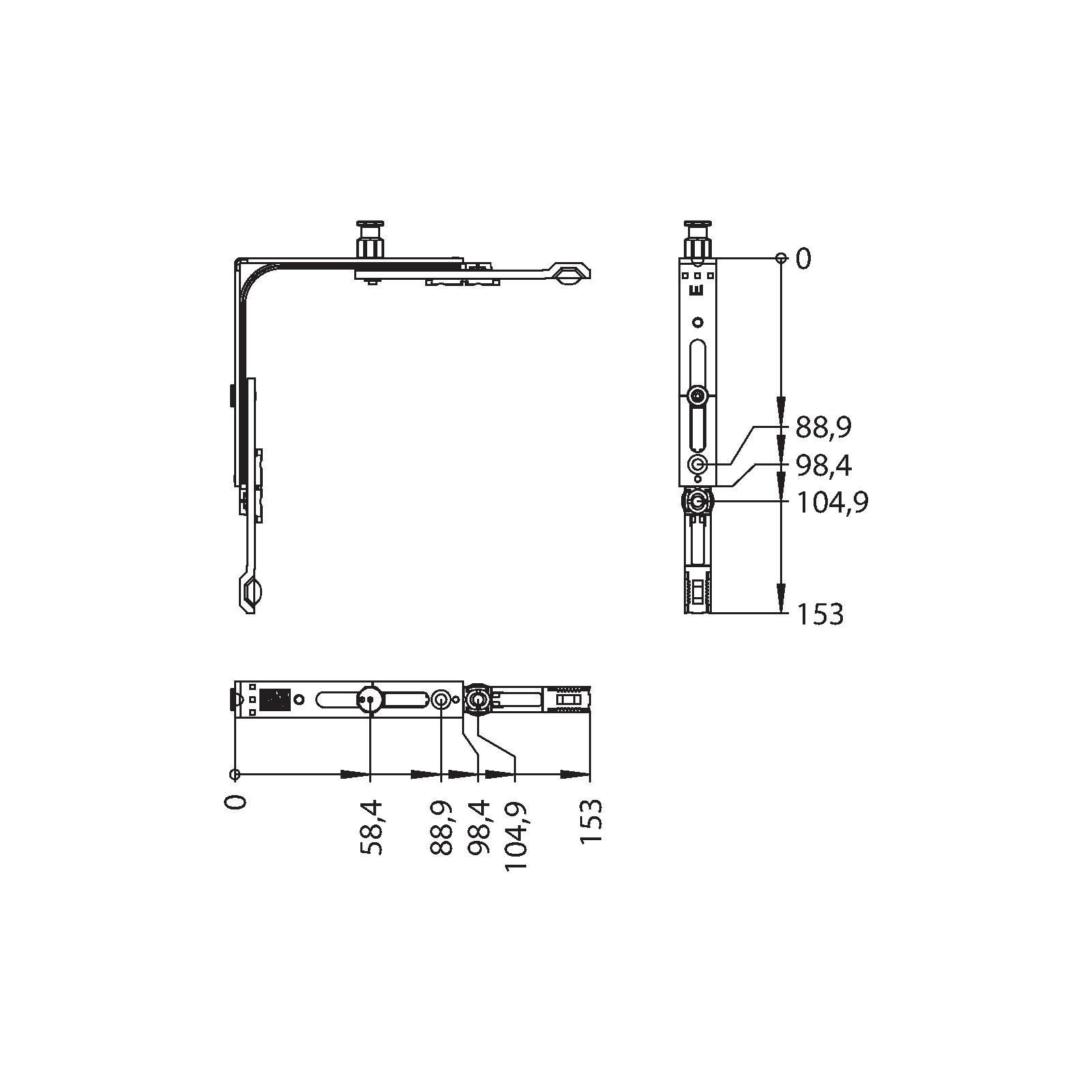 Winkhaus Eckumlenkung E1.N.BS16.LK.GR