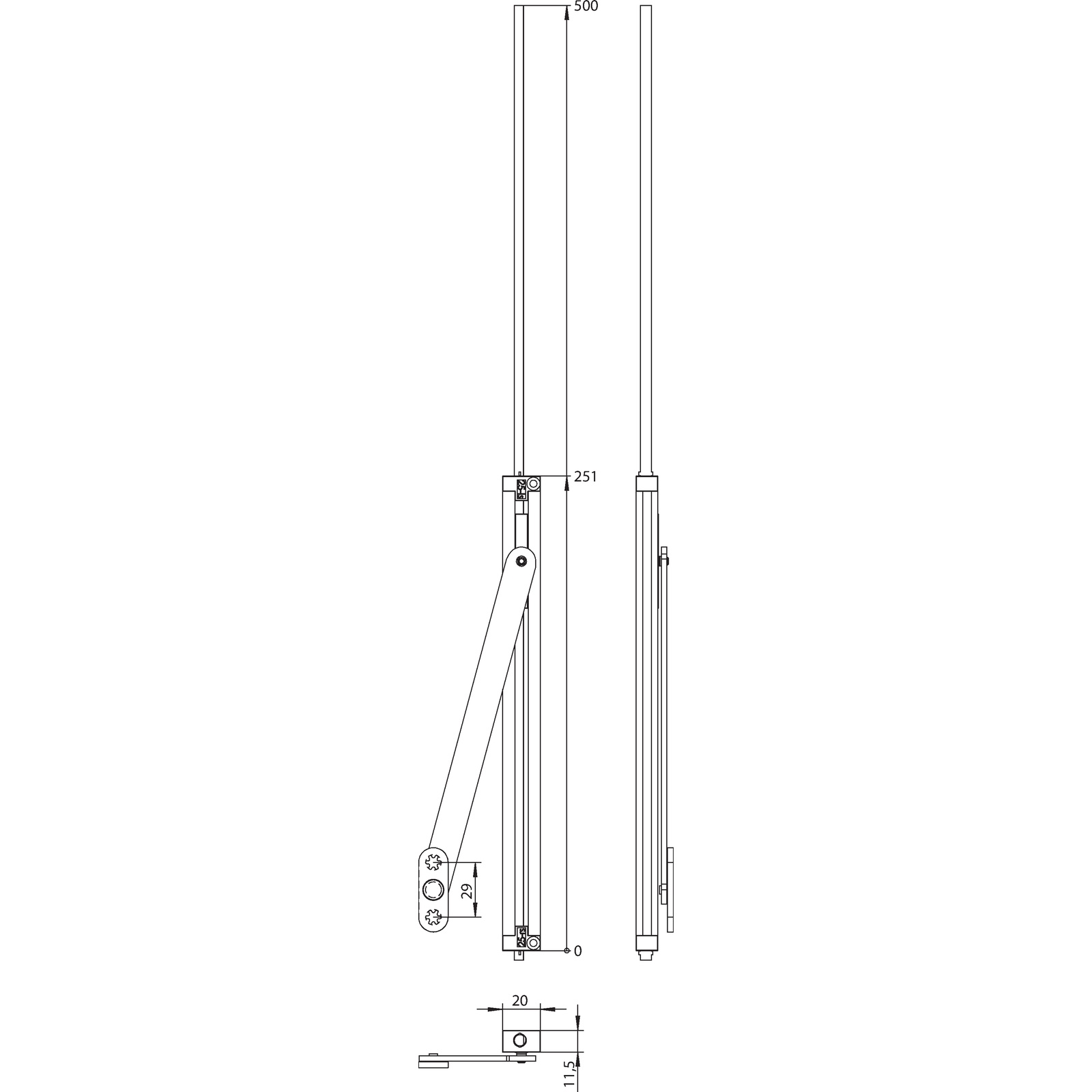 Winkhaus Fensterbremse FB-F 600/25 SL