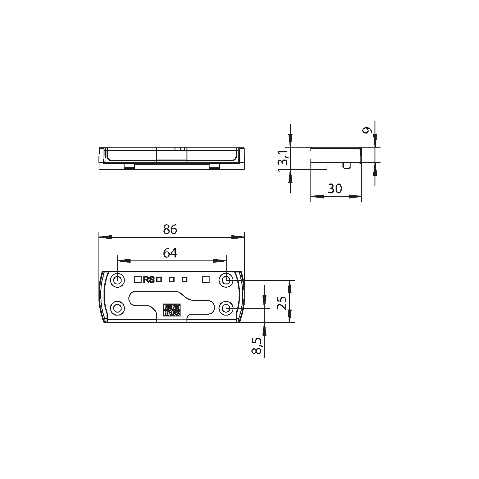 Winkhaus Sicherheitsschließblech SBS.K.PAB.128.W.RS