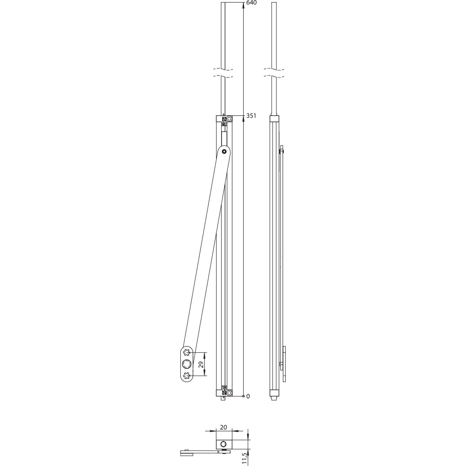 Winkhaus Fensterbremse FB-F 800/25 SL