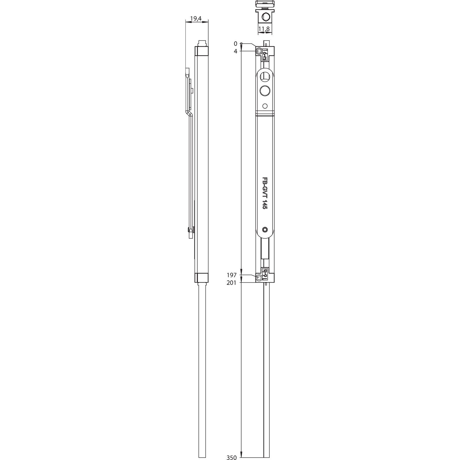 Winkhaus Fensterbremse FB GVT 400/16 SL