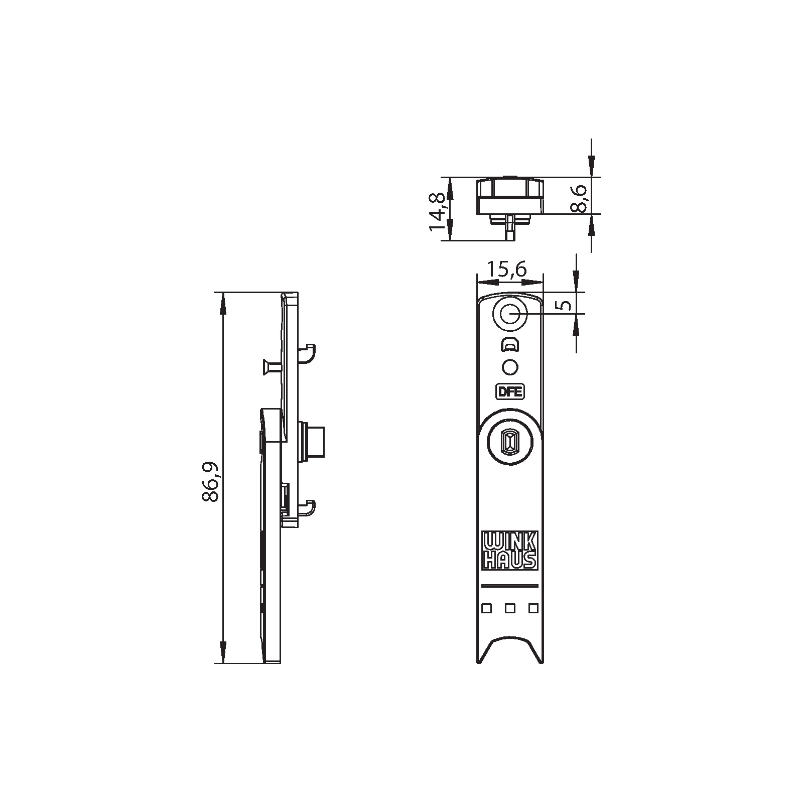Winkhaus Duofunktionselement DFE.LK.N-GR